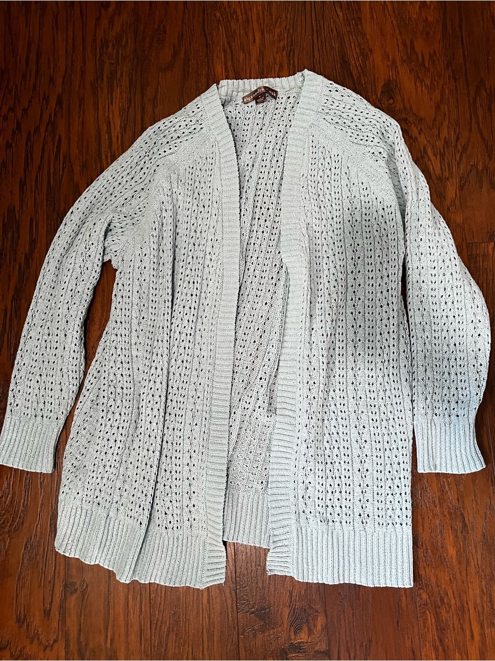 Stormy Blue Open-Front Knit Women's Sweater Cardigan